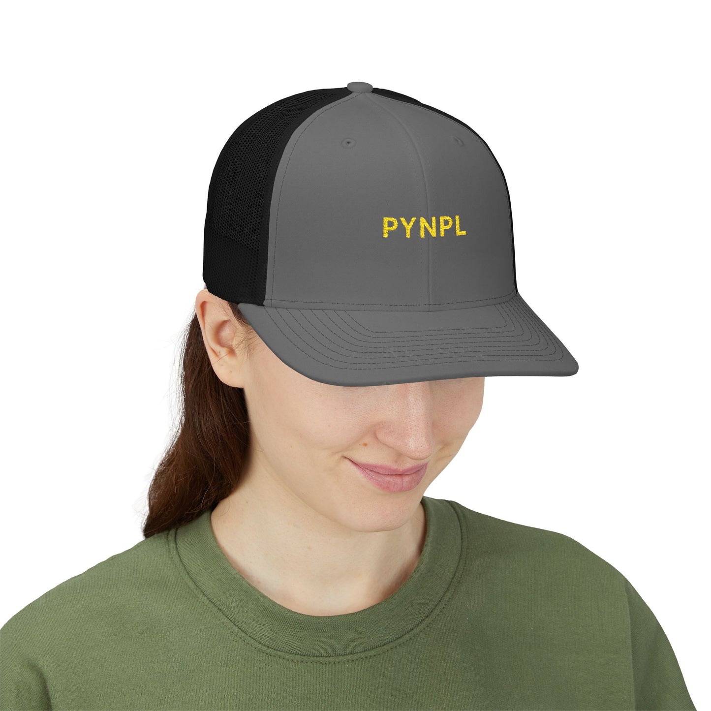 PYNPL Signature Embroidered Snapback Trucker Cap