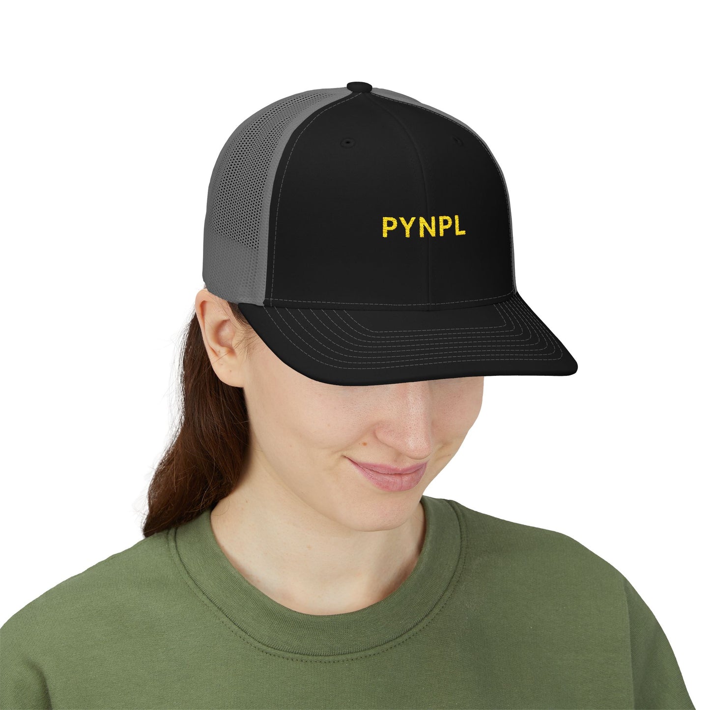 PYNPL Signature Embroidered Snapback Trucker Cap