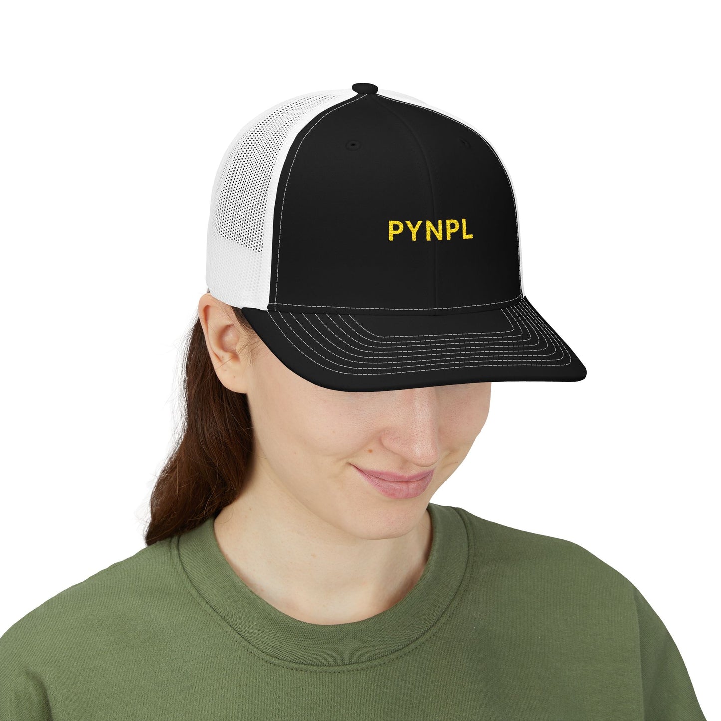PYNPL Signature Embroidered Snapback Trucker Cap
