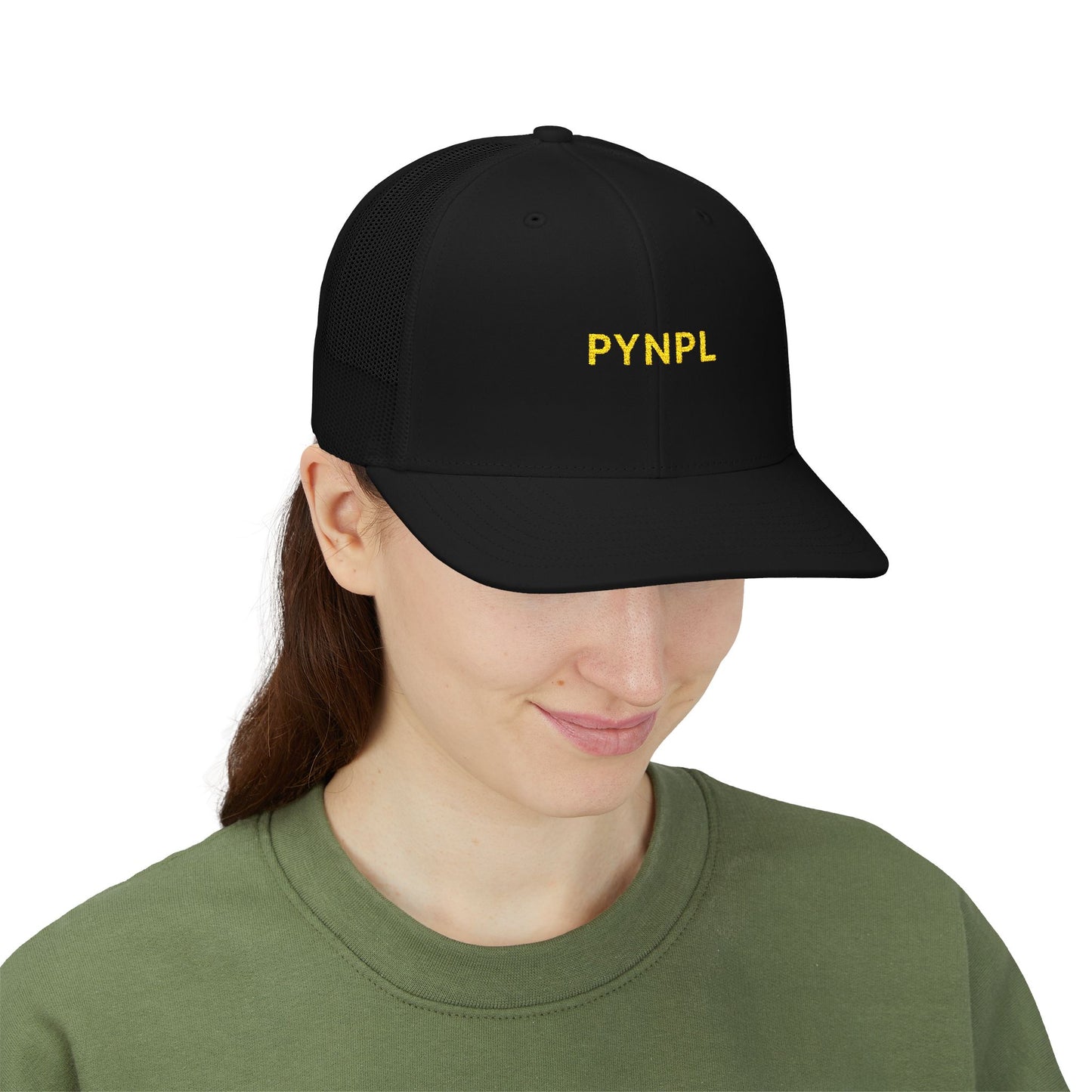 PYNPL Signature Embroidered Snapback Trucker Cap