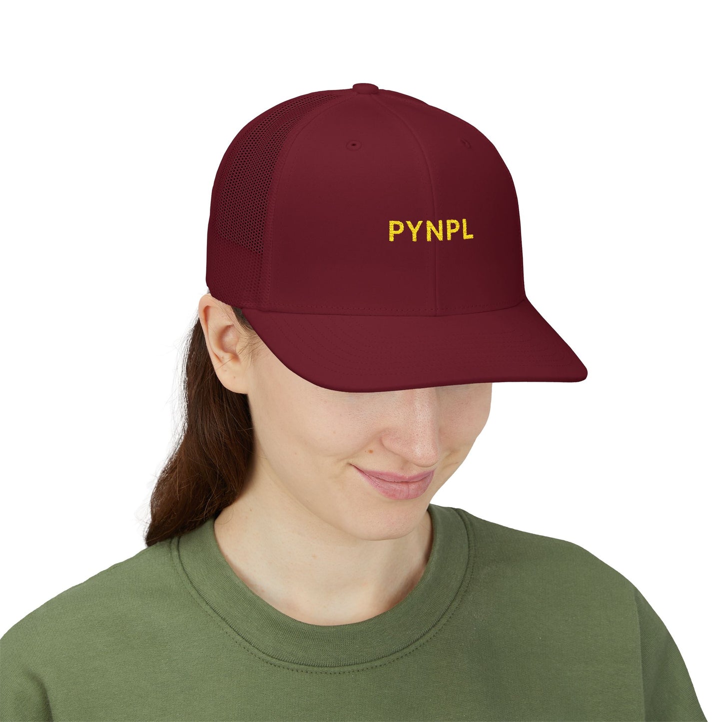 PYNPL Signature Embroidered Snapback Trucker Cap